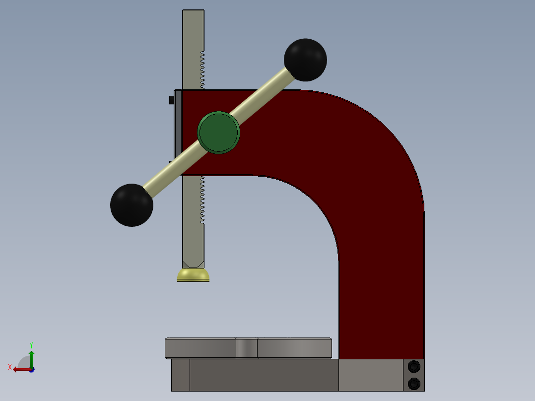 心轴压力机sw14可编辑后视图