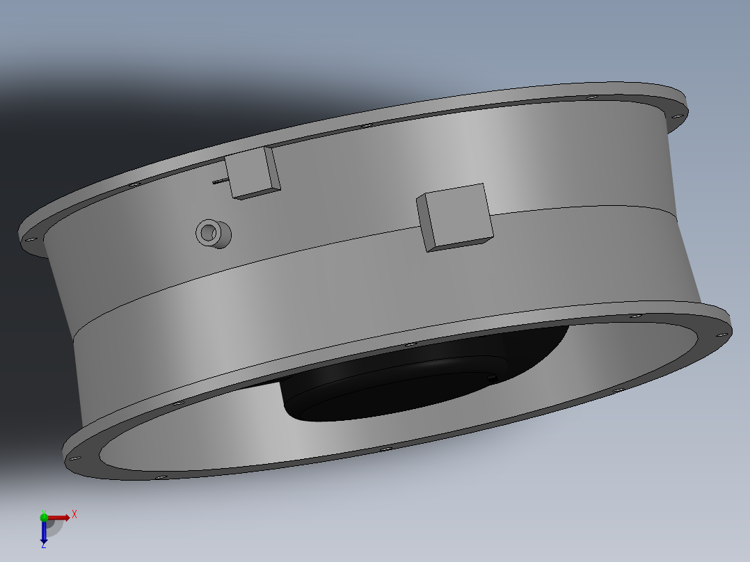 轴向风机模型俯视图