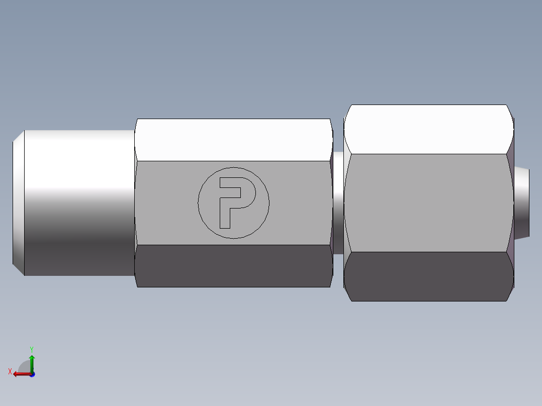 直通同径度接头、2C-12后视图