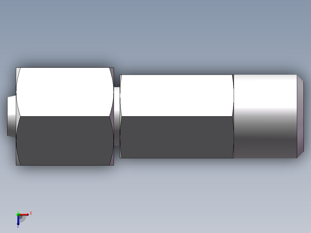 直通同径度接头、2C-12俯视图