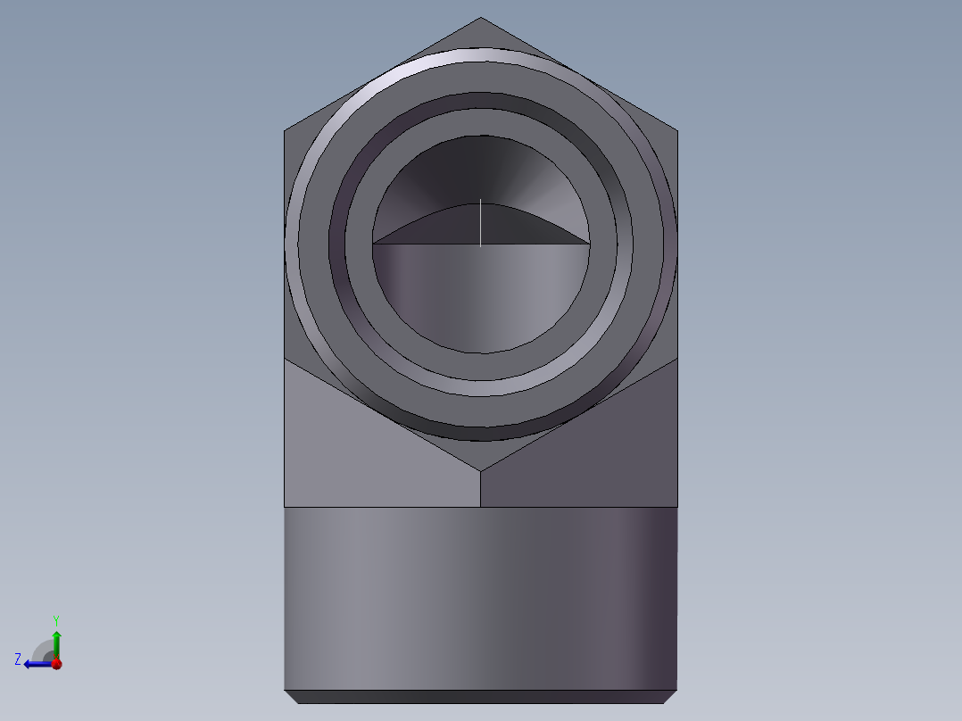 弯接头-W、1D9-36右视图