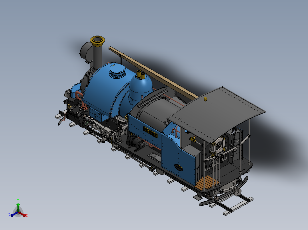 火车、动车、高铁(53)正等轴测图