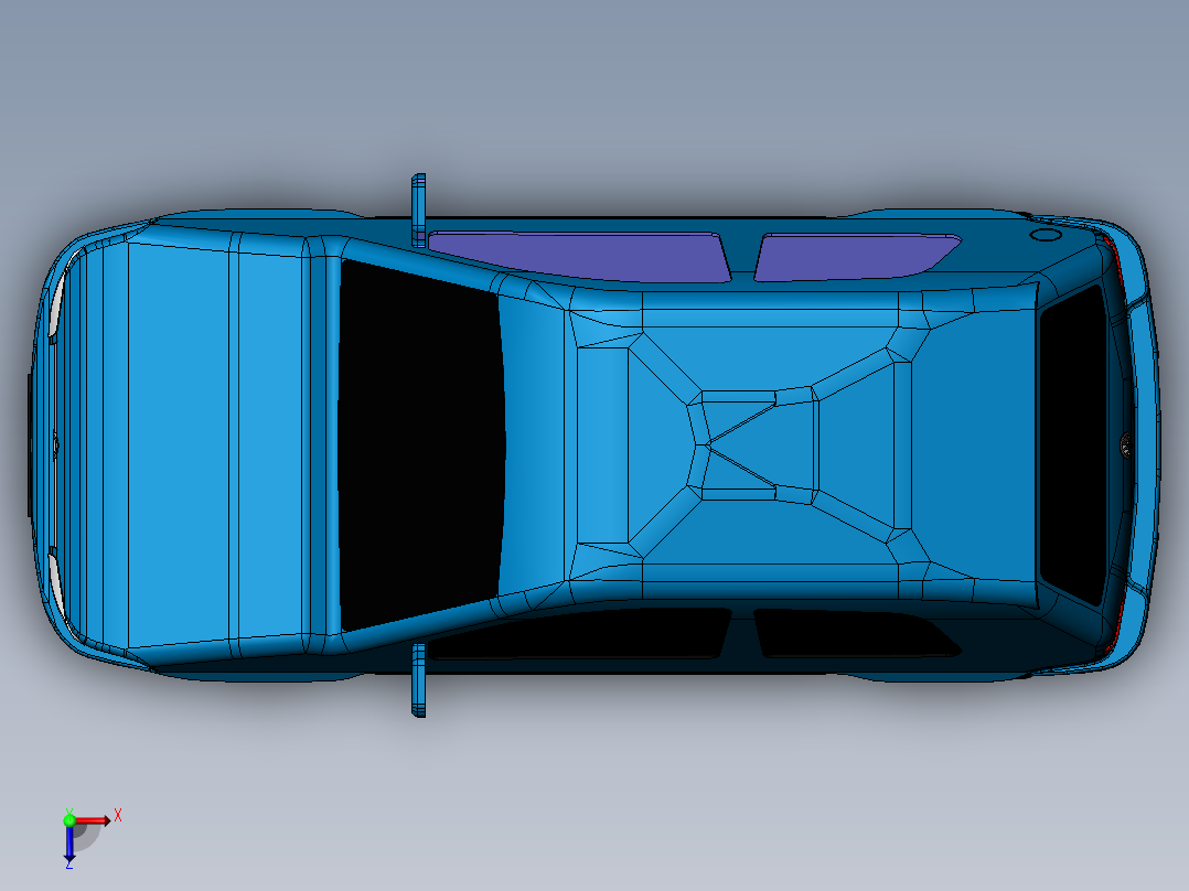 大众suv汽车 sw21俯视图