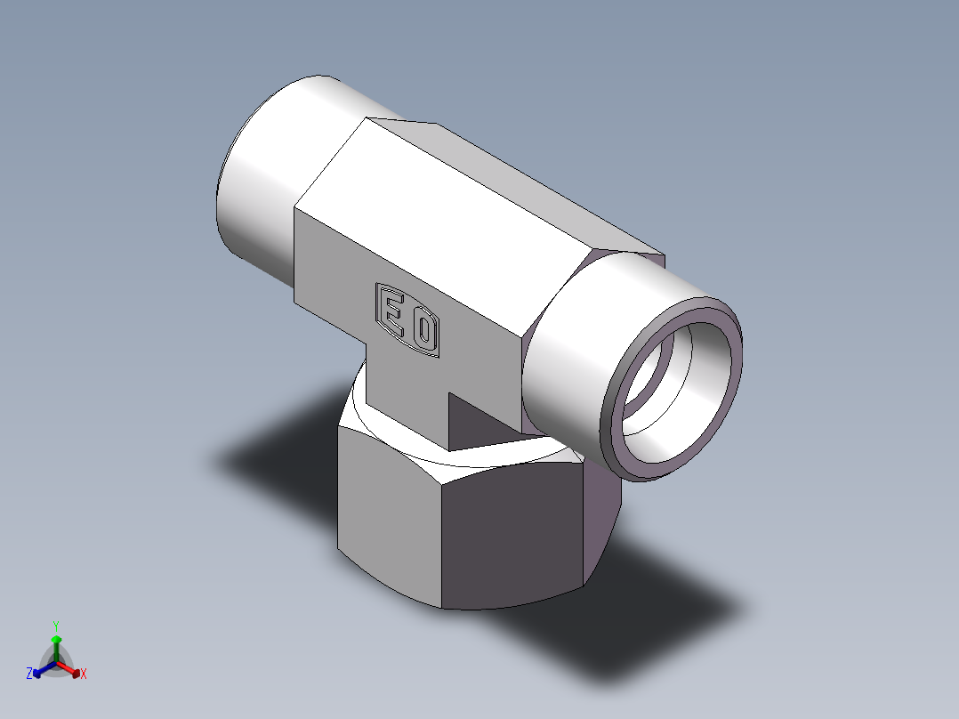 BC+BD 三通组合接头、BD-24正等轴测图