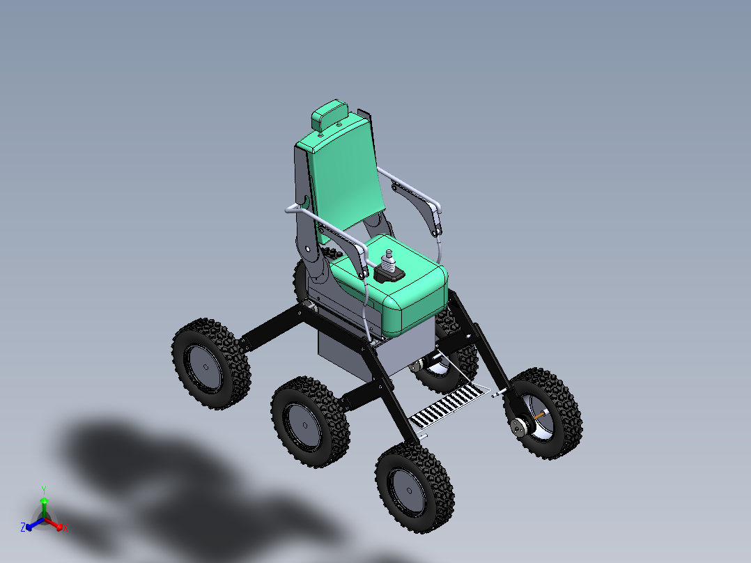 轮椅(12)正等轴测图