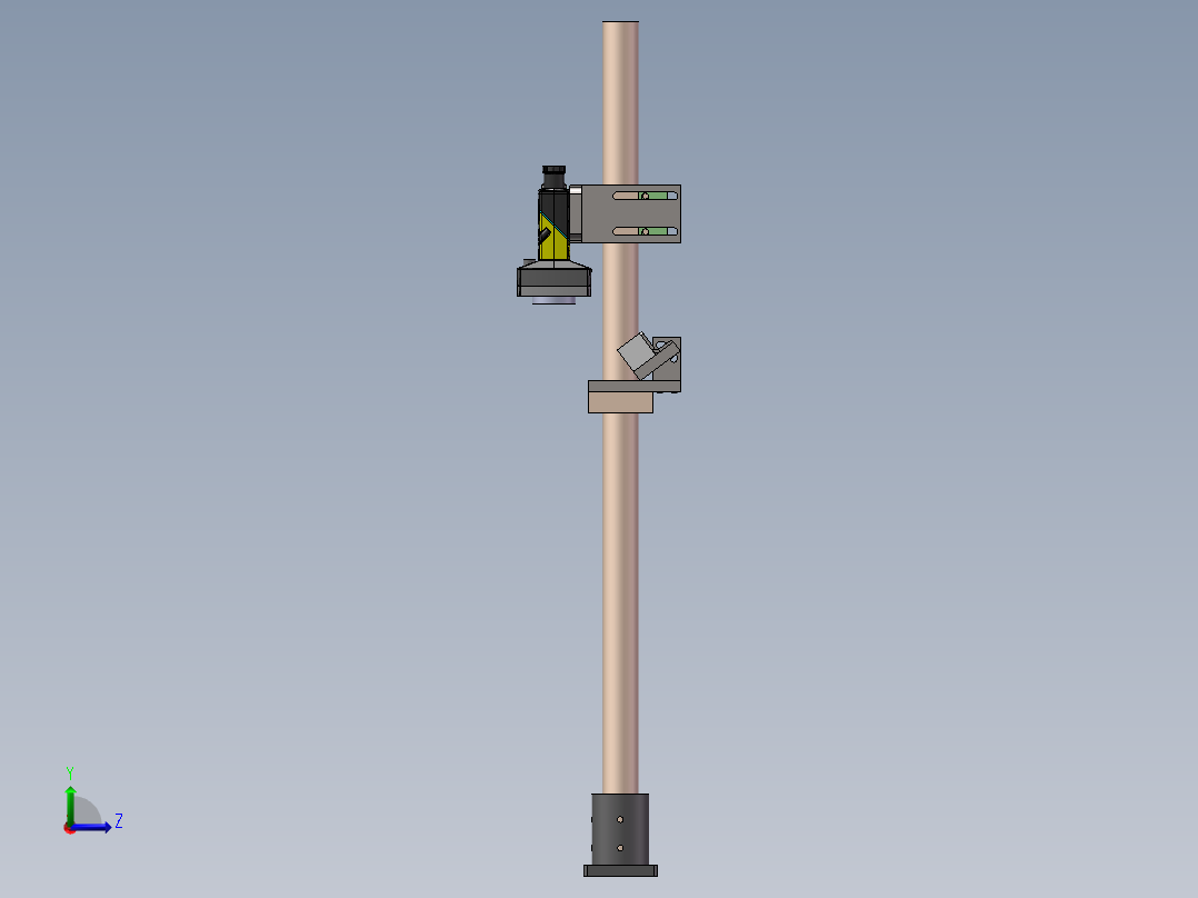 CCD工业摄像机固定机构左视图