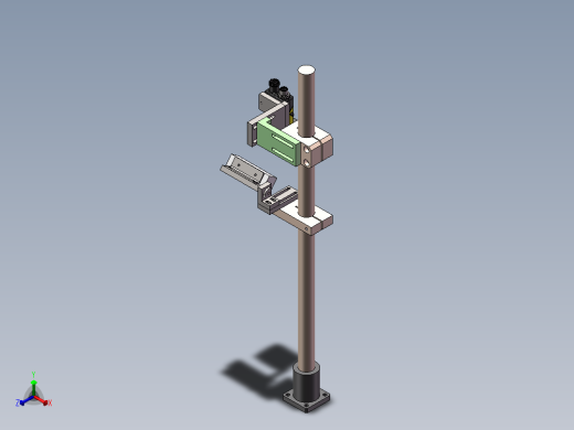 CCD工业摄像机固定机构正等轴测缩略图