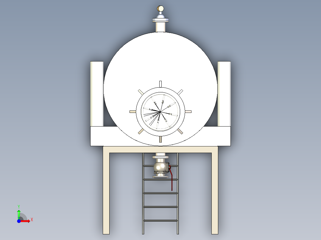 基于人机工程学的一种存储罐体设计前视图