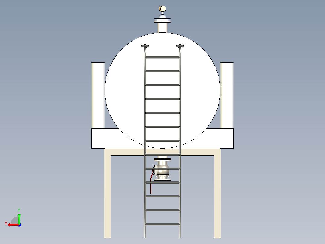 基于人机工程学的一种存储罐体设计后视图