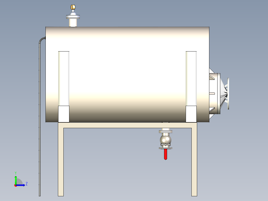 基于人机工程学的一种存储罐体设计左视图
