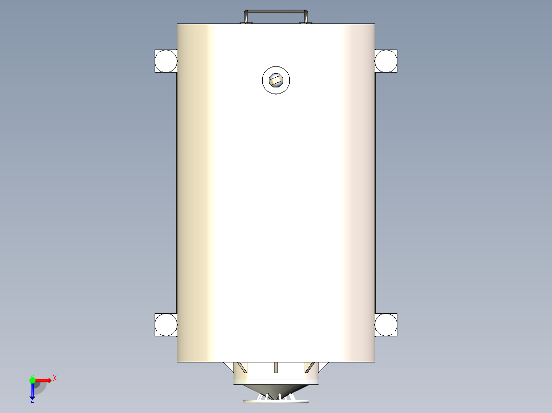 基于人机工程学的一种存储罐体设计俯视图