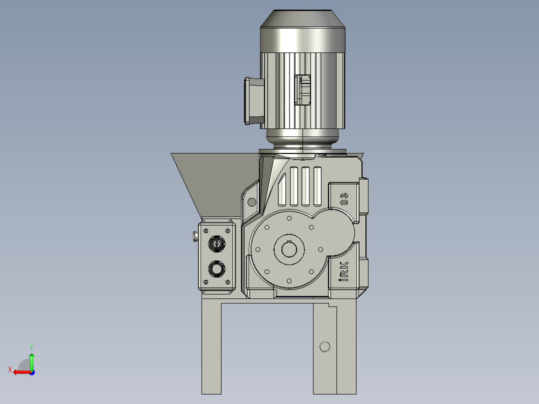 粉碎装置后视图