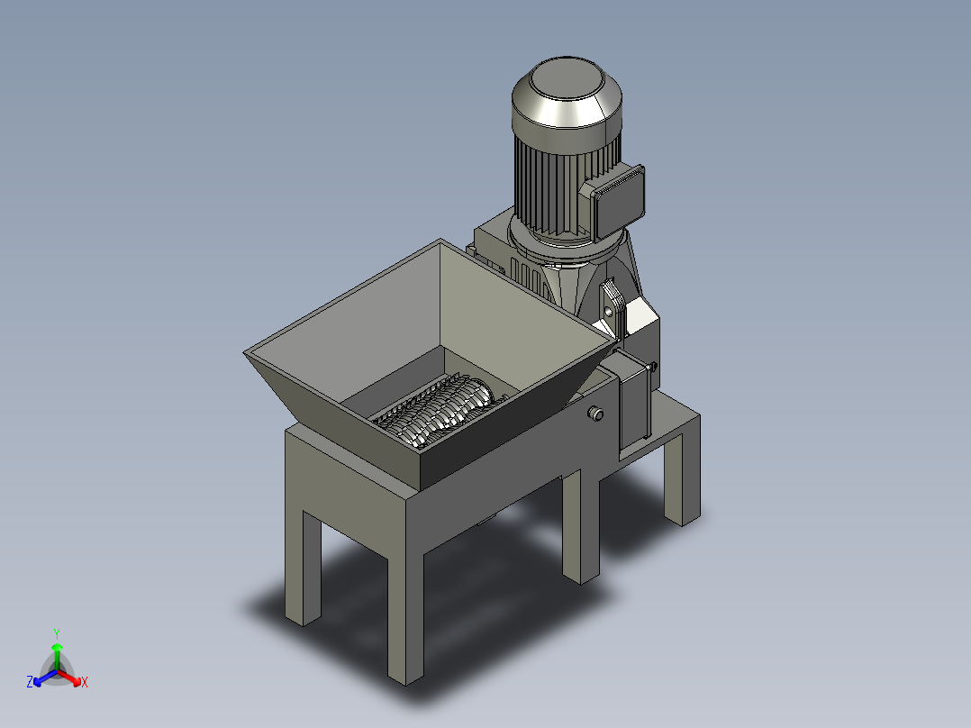 粉碎装置正等轴测图