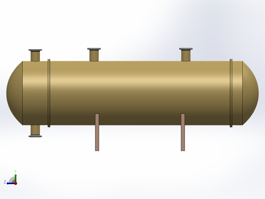 管壳式换热器右视图