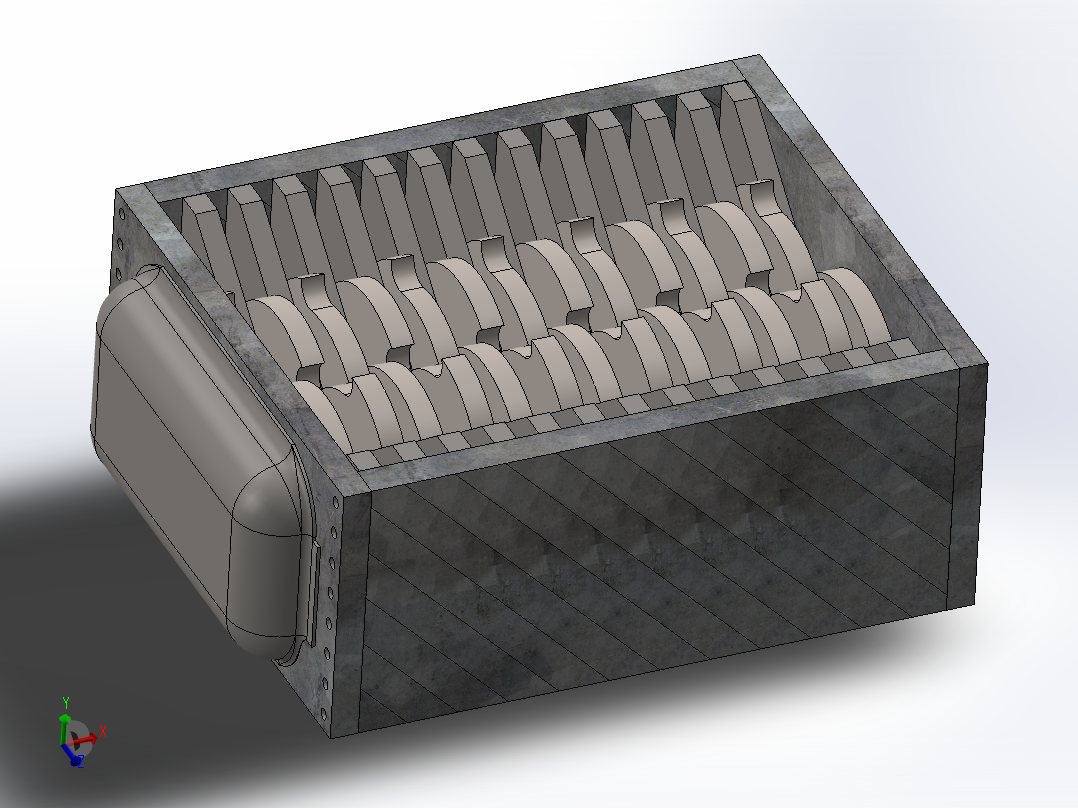 碎纸机零件装配图shredder-15833-模型格式为 sw主视图