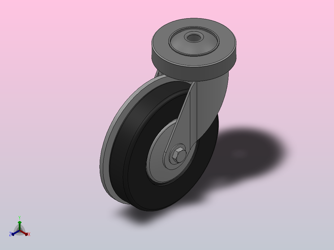 Z06-07-125-401G电梯轮[Z06-07-125-401G]脚轮主视图