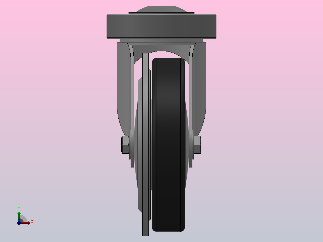 Z06-07-125-401G电梯轮[Z06-07-125-401G]脚轮前视图