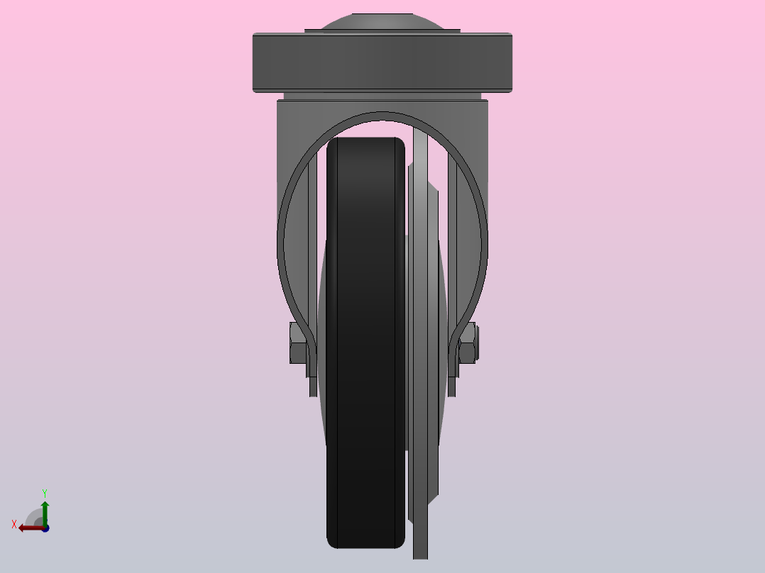 Z06-07-125-401G电梯轮[Z06-07-125-401G]脚轮后视图