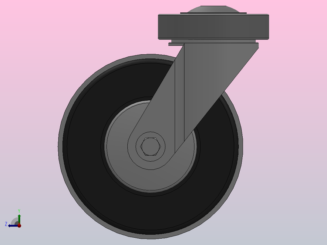 Z06-07-125-401G电梯轮[Z06-07-125-401G]脚轮右视图