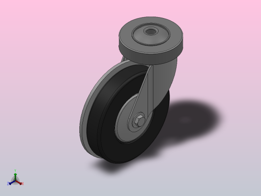 Z06-07-125-401G电梯轮[Z06-07-125-401G]脚轮正等轴测缩略图