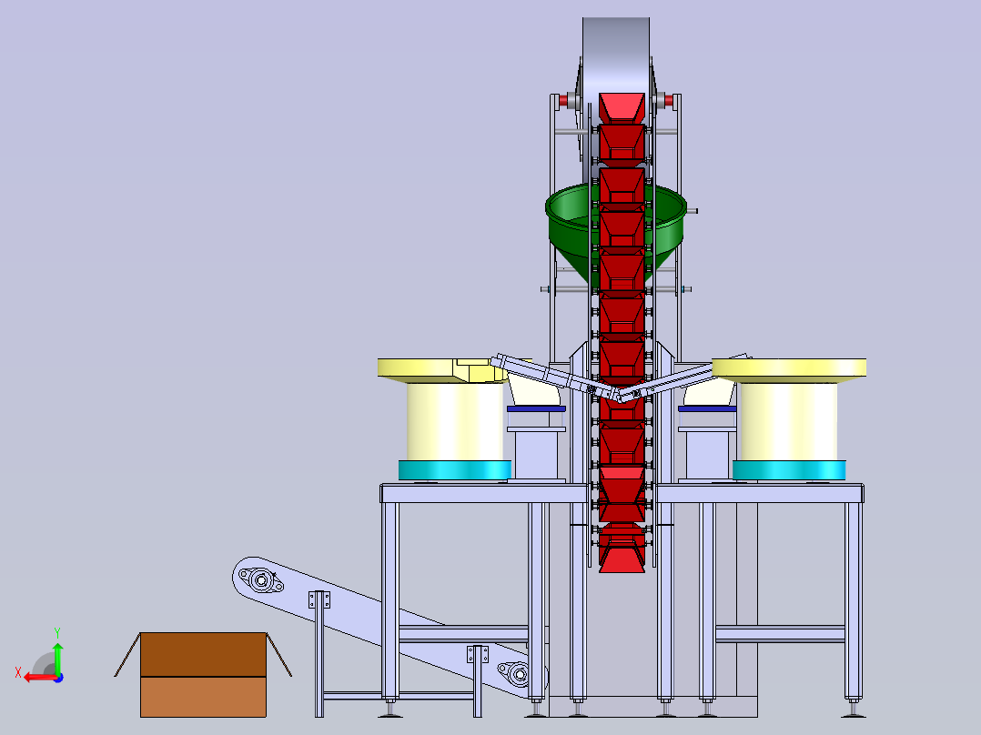 振动盘包装机器后视图