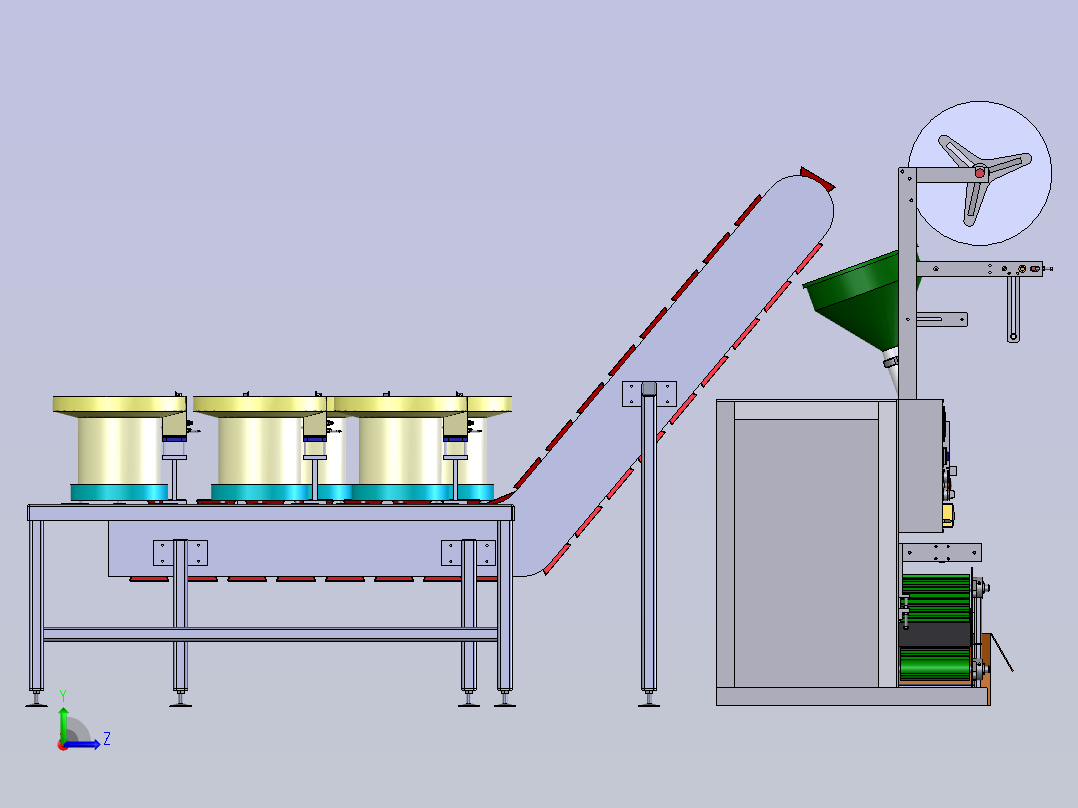 振动盘包装机器左视图