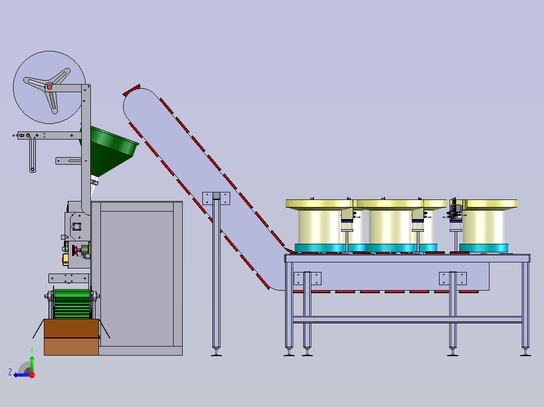 振动盘包装机器右视图