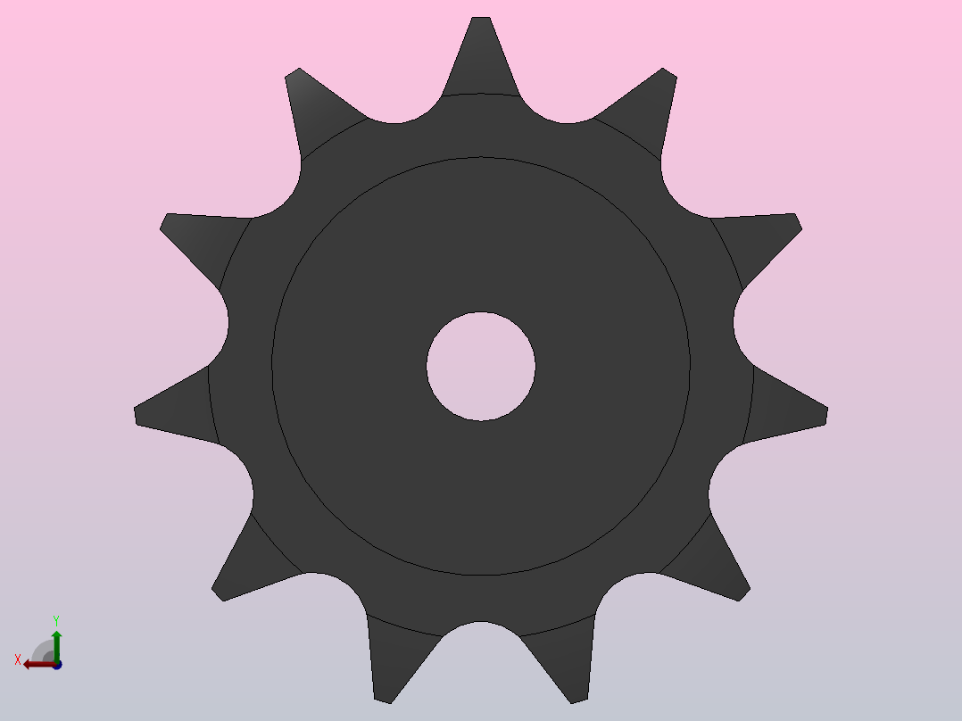 直孔链轮16B型_11-16B-1前视图