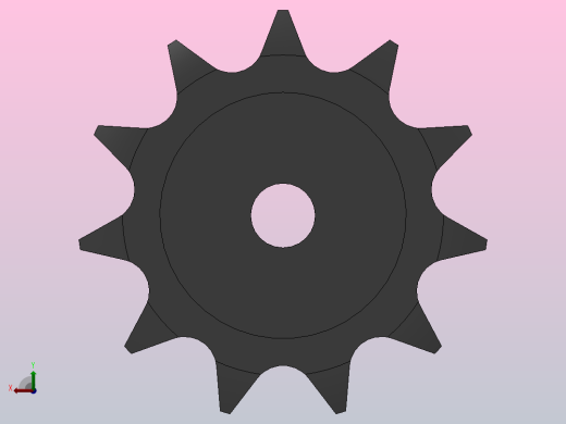 直孔链轮16B型_11-16B-1前视缩略图