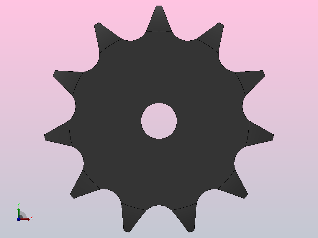 直孔链轮16B型_11-16B-1后视图