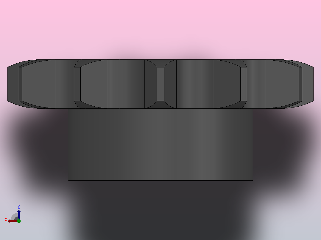 直孔链轮16B型_11-16B-1俯视图