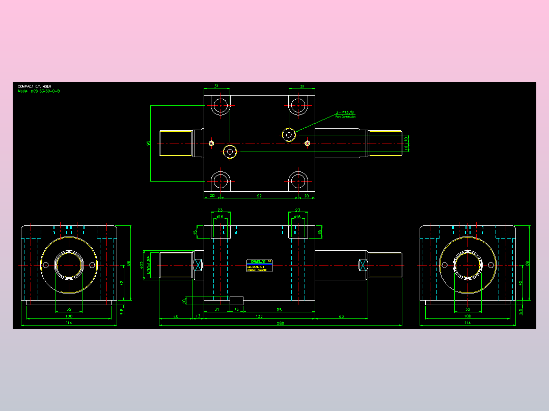 薄型气缸转角下压缸2D-HCS63x50-D-B