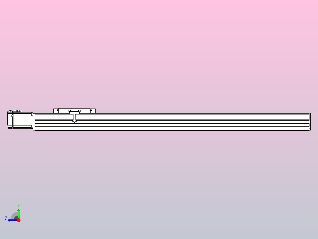 滚珠丝杠直线轴带导轨全封闭TPA-HCR-175D-2510C-L1050-M-Y-P75-N3右视图