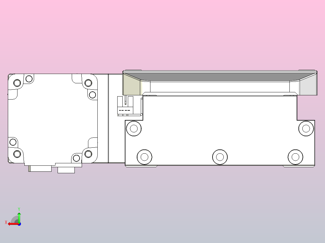 滚珠丝杠直线轴内置导轨TPA-GCR-170-2510C-L1400-ML-M75-N3后视图