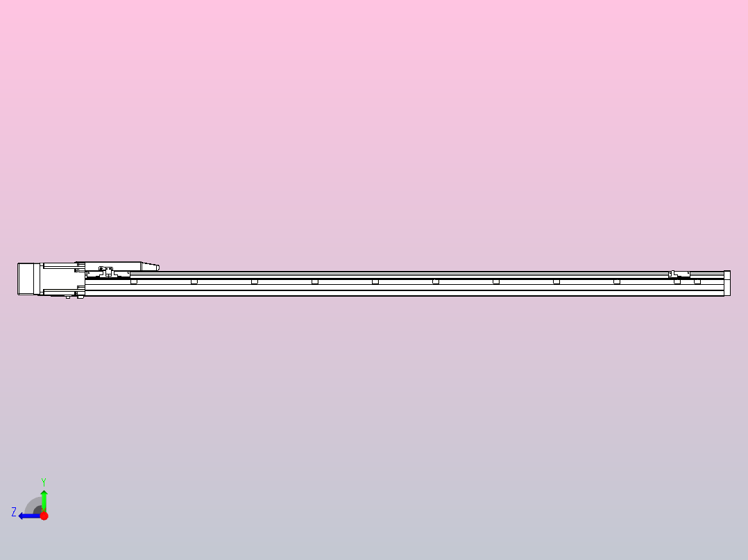 滚珠丝杠直线轴内置导轨TPA-GCR-170-2510C-L1400-ML-M75-N3右视图