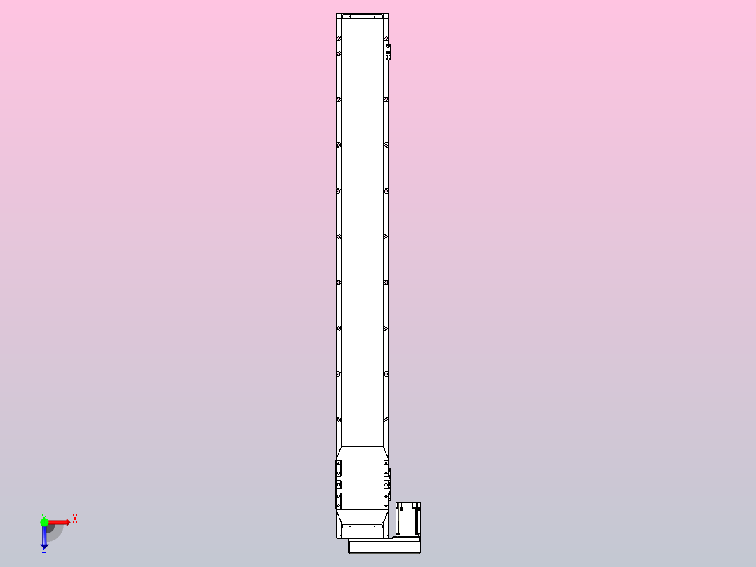 滚珠丝杠直线轴内置导轨TPA-GCR-170-2510C-L1400-ML-M75-N3俯视图