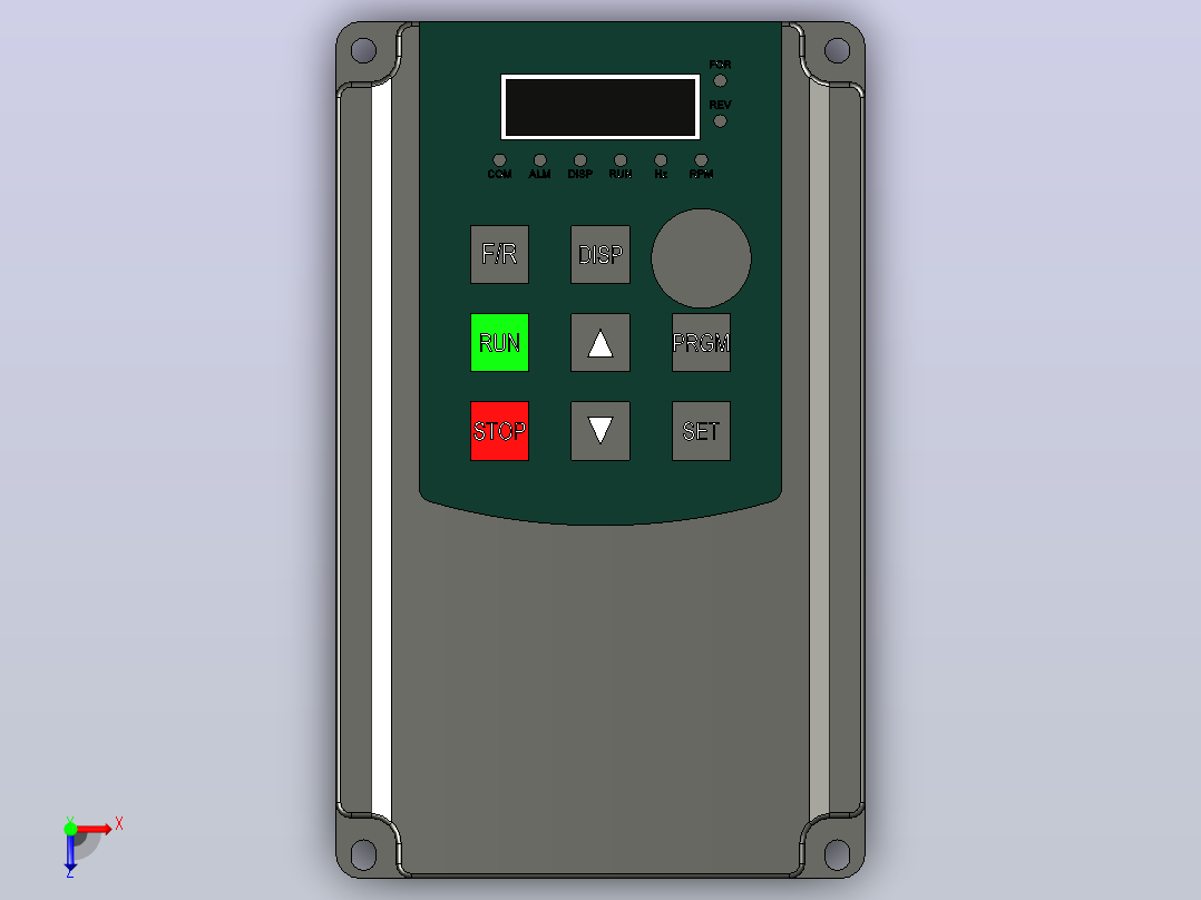 变频器的简化3d模型VFD YL620 2.2 kw俯视图