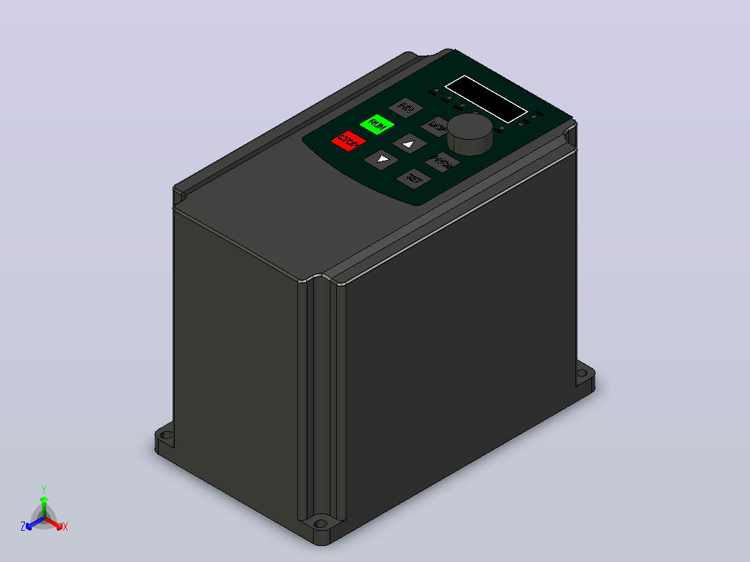 变频器的简化3d模型VFD YL620 2.2 kw正等轴测图