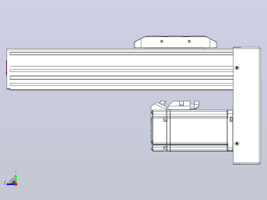 滚珠丝杠直线轴带导轨全封闭TPA-HCR-85D-1610C-L150-MP-C-P20-N3右视图