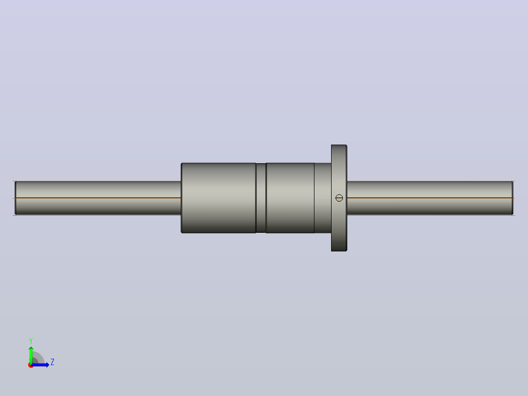 CMFZD4010-5滚珠丝杆3D模型左视图