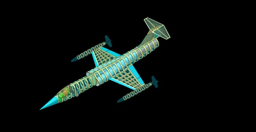 F-104战机实体组装模型缩略图