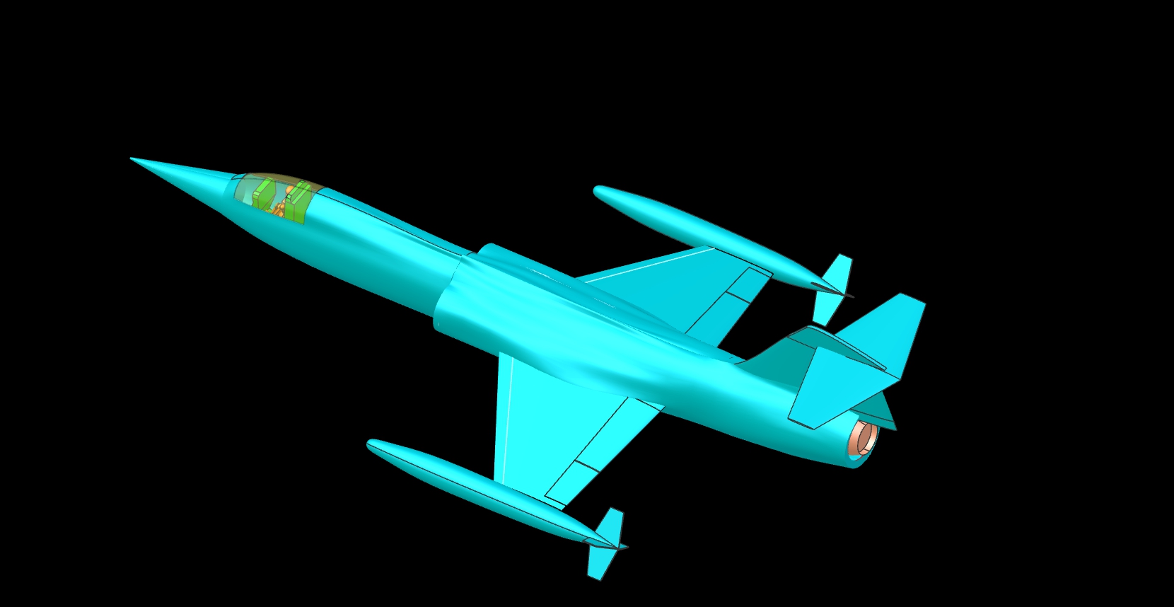 F-104战机实体组装模型
