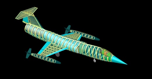 F-104战机实体组装模型缩略图