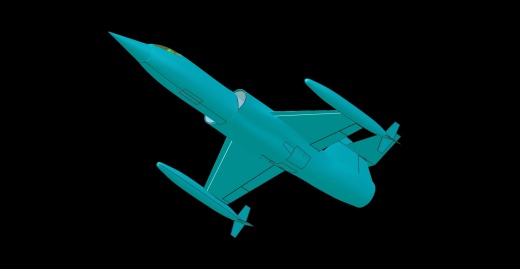 F-104战机实体组装模型缩略图