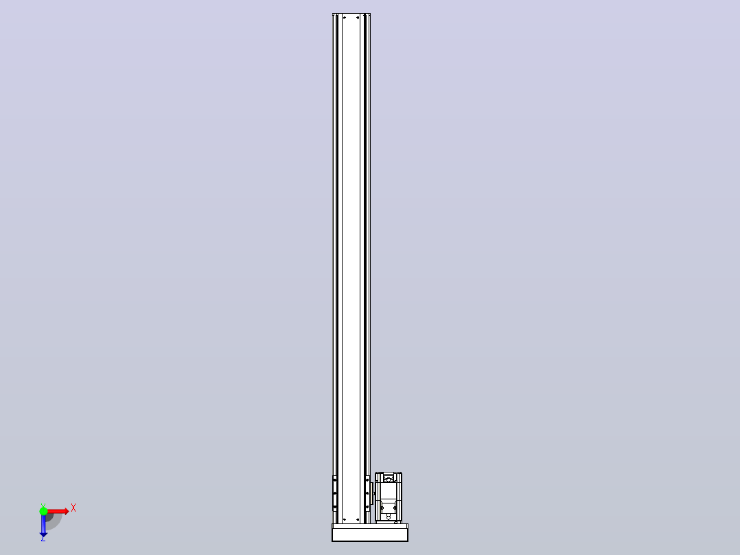日规模组半封闭丝杆TPA-HNR-85S-1610-L1000-MR-Y-P20-N3俯视图