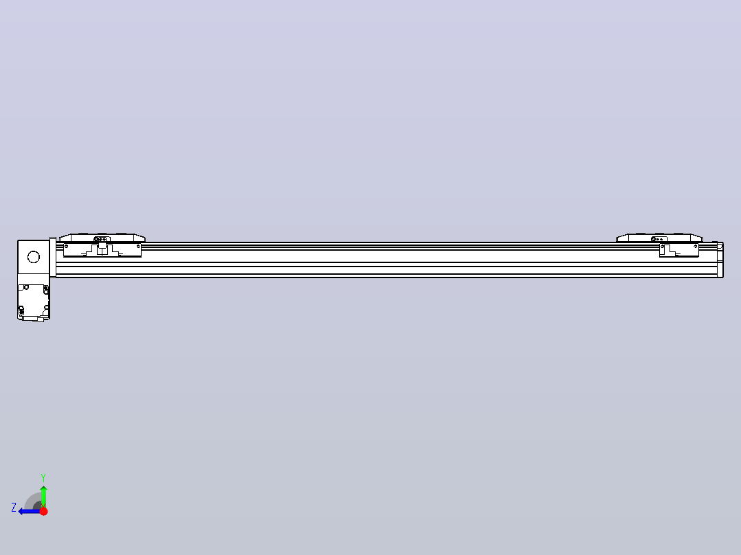 皮带直线轴双滑块型TPA-GCBS-50-P42-L300-LP-M10-N3右视图