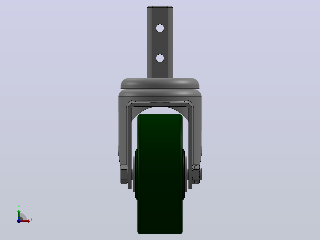脚轮Colson-3_00414_109 2 1_2 LG X 7_8 SQUARE (MTG31)前视图
