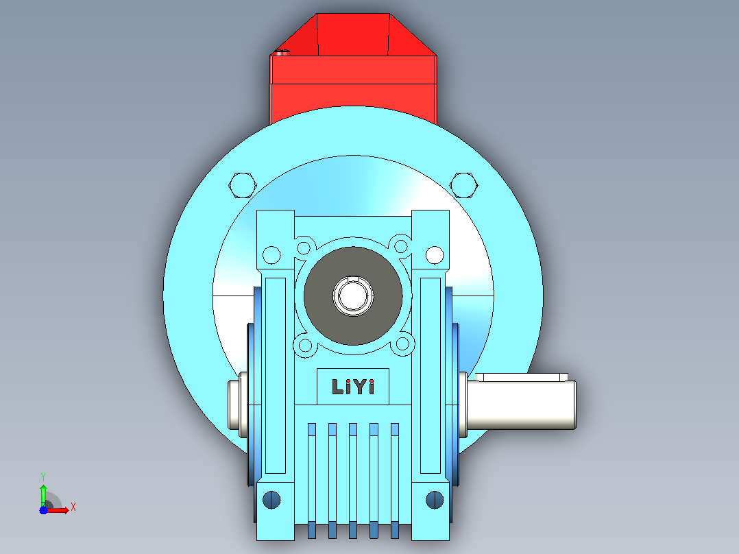NMRV040蜗轮蜗杆减速机[RV40-E-80-0.12kW-DZ1]前视图