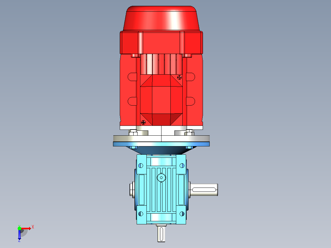 NMRV040蜗轮蜗杆减速机[RV40-E-80-0.12kW-DZ1]俯视图