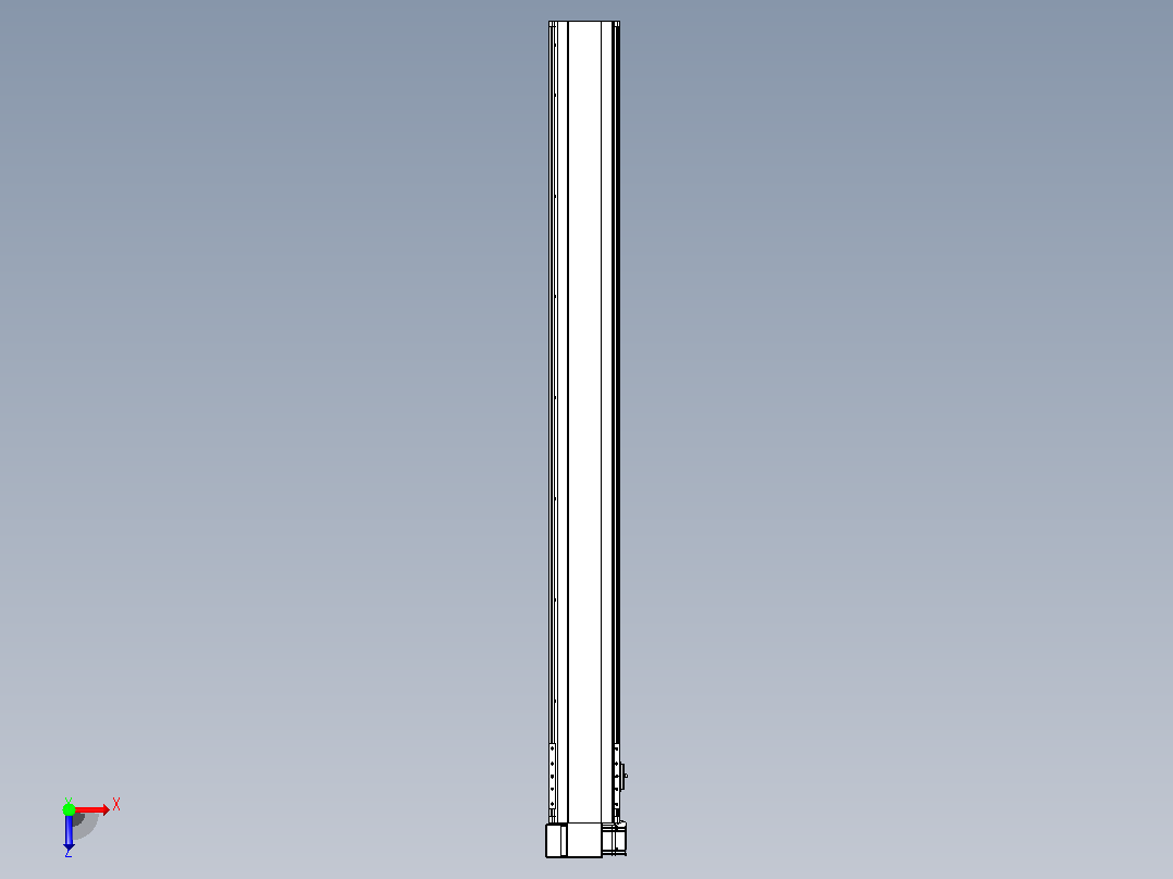 皮带直线轴半封闭可选导轨TPA-HNB-140D-120-L1350-LP-Y-P40-N3俯视图